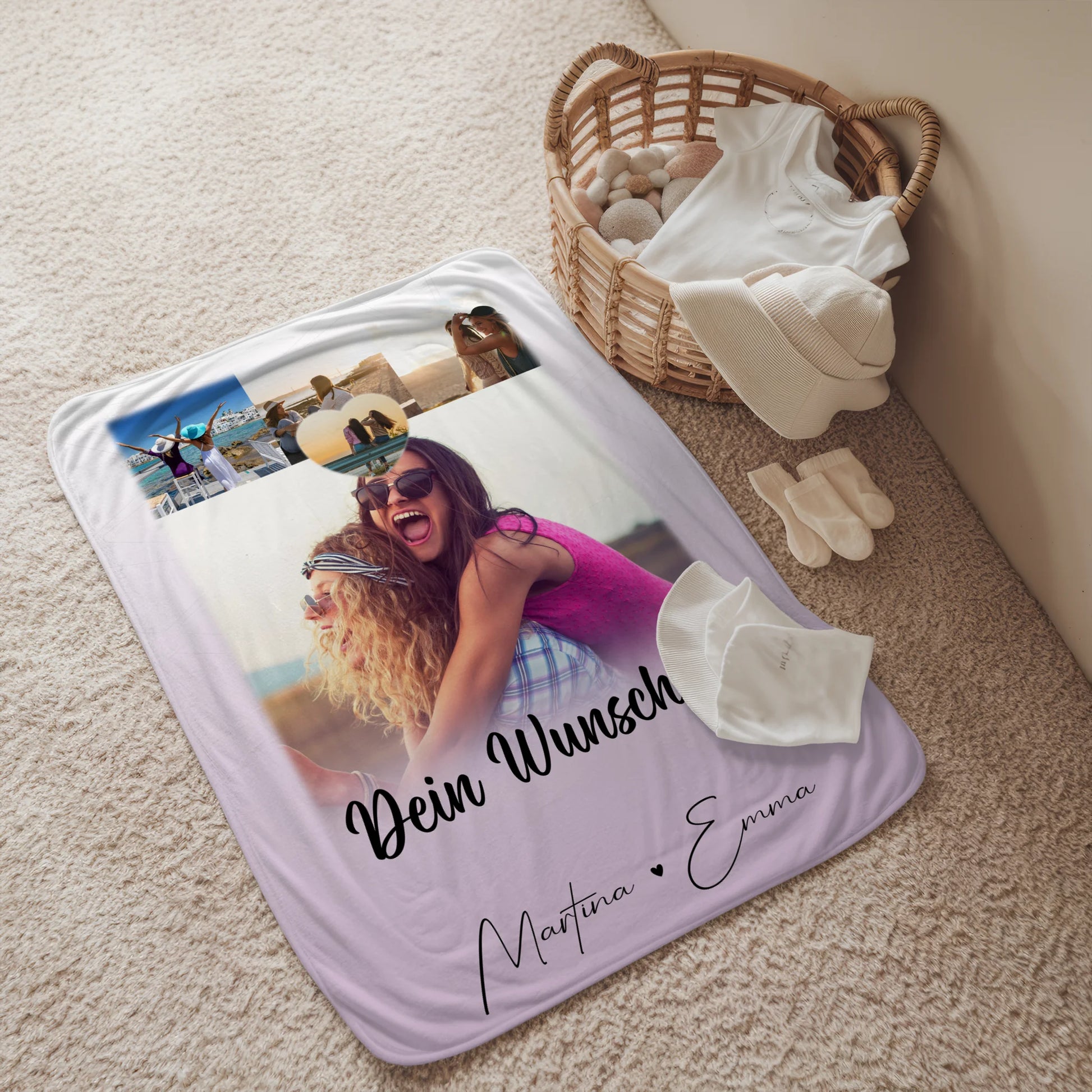 Kuscheldecke Mit Namen 4 Fotos 1 Herz Wunschtext Lieblingsgeschichte 2