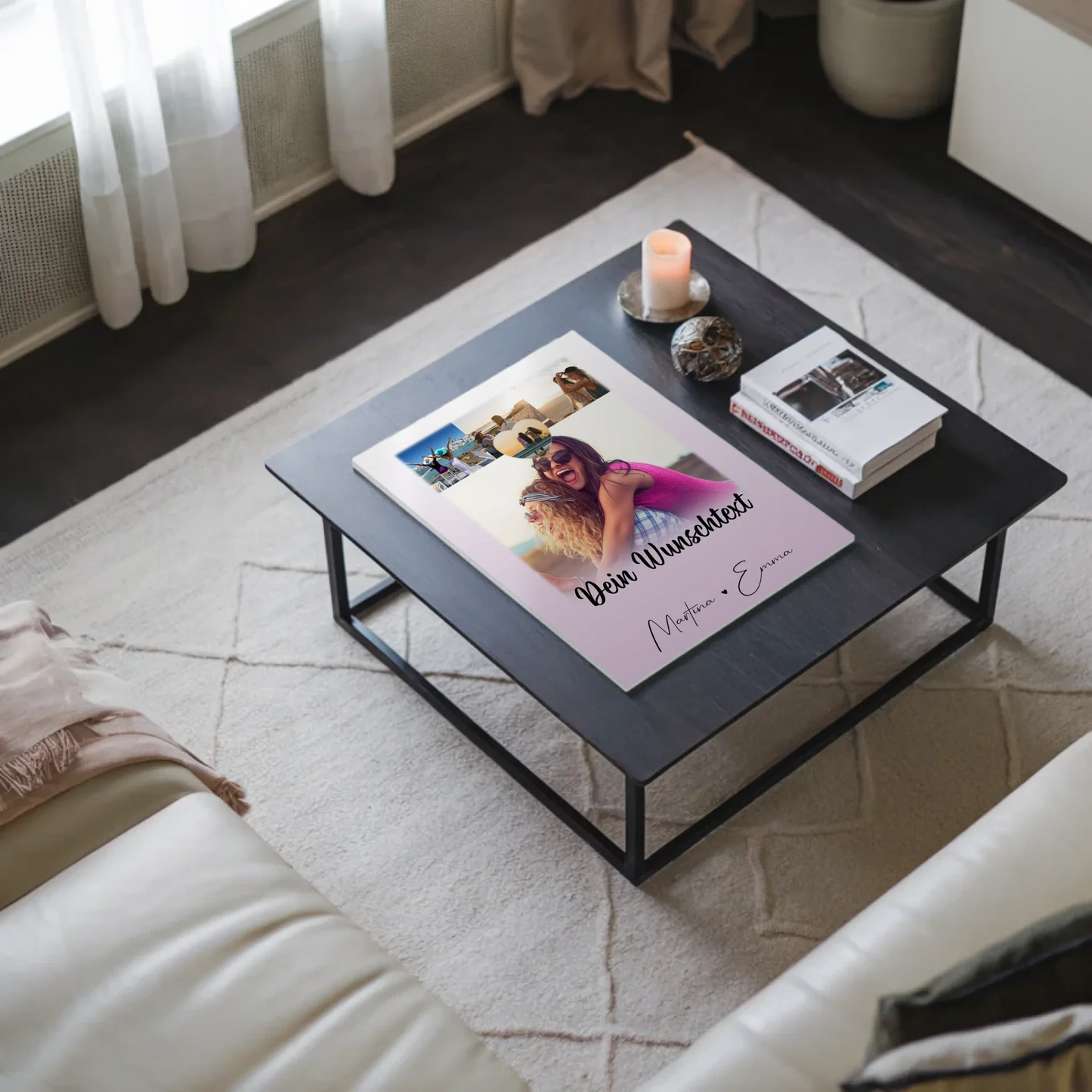Fotoboard Beste Freundinnen mit 4 Fotos 1 Herz Wunschtext Lieblingsgeschichte 9