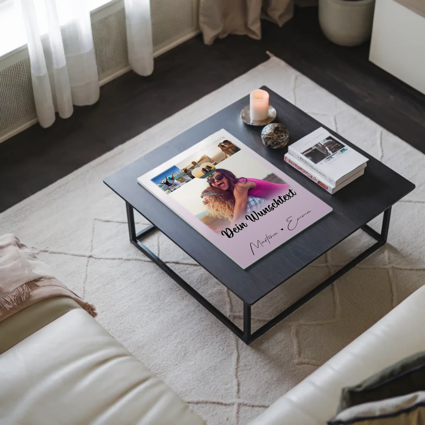 Fotoboard Beste Freundinnen mit 4 Fotos 1 Herz Wunschtext Lieblingsgeschichte