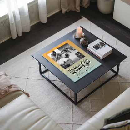 Beste Freundin Geschenk mit 4 Fotos und Herz Foto Du bist die Sahne personalisiertes Geschenk