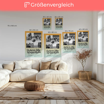 Beste Freundin Geschenk mit 4 Fotos und Herz Foto Personalisiertes Geschenk Du bist die Sahne 6
