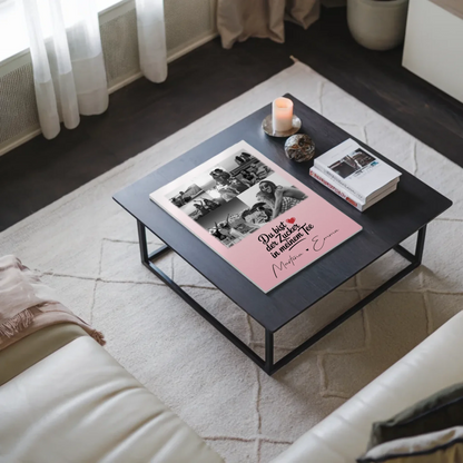 Personalisiertes Beste Freundinnen Fotoboard mit 8 Fotos und 1 Herz Foto Du bist Zucker