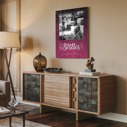 Freundinnen Bild Personalisiert mit 9 Fotos Du komisch Ich komisch Geht Schief