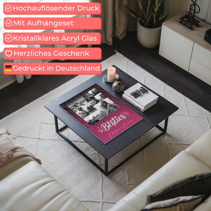 Freundinnen Bild Personalisiert mit 9 Fotos Du komisch Ich komisch Geht Schief