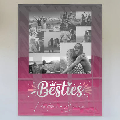 Freundinnen Bild Personalisiert mit 9 Fotos Du komisch Ich komisch Geht Schief