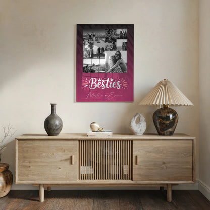 Freundinnen Bild Personalisiert mit 9 Fotos Du komisch Ich komisch Geht Schief