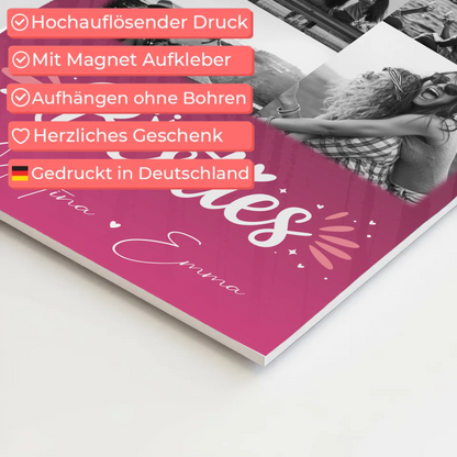 Personalisiertes Fotoboard Beste Freundinnen 9 Fotos Du komisch Ich komisch Geht Schief 4