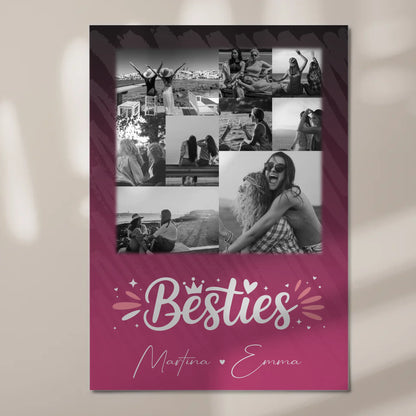 Personalisiertes Fotoboard Beste Freundinnen 9 Fotos Du komisch Ich komisch Geht Schief 7