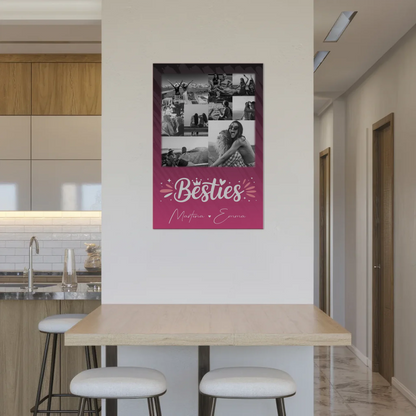 Personalisiertes Fotoboard Beste Freundinnen 9 Fotos Du komisch Ich komisch Geht Schief