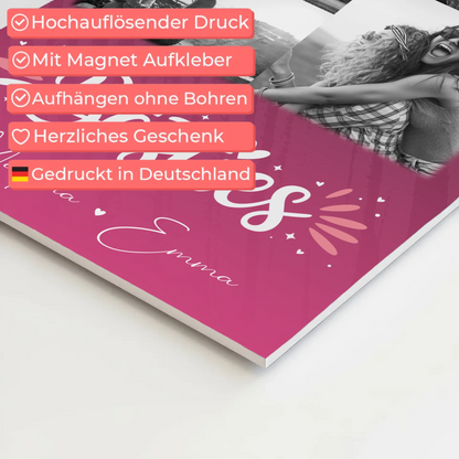 Personalisiertes Fotoboard Beste Freundinnen 9 Fotos Du komisch Ich komisch Geht Schief