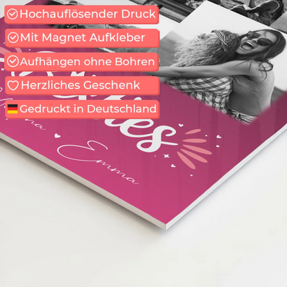 Personalisiertes Fotoboard Beste Freundinnen 9 Fotos Du komisch Ich komisch Geht Schief