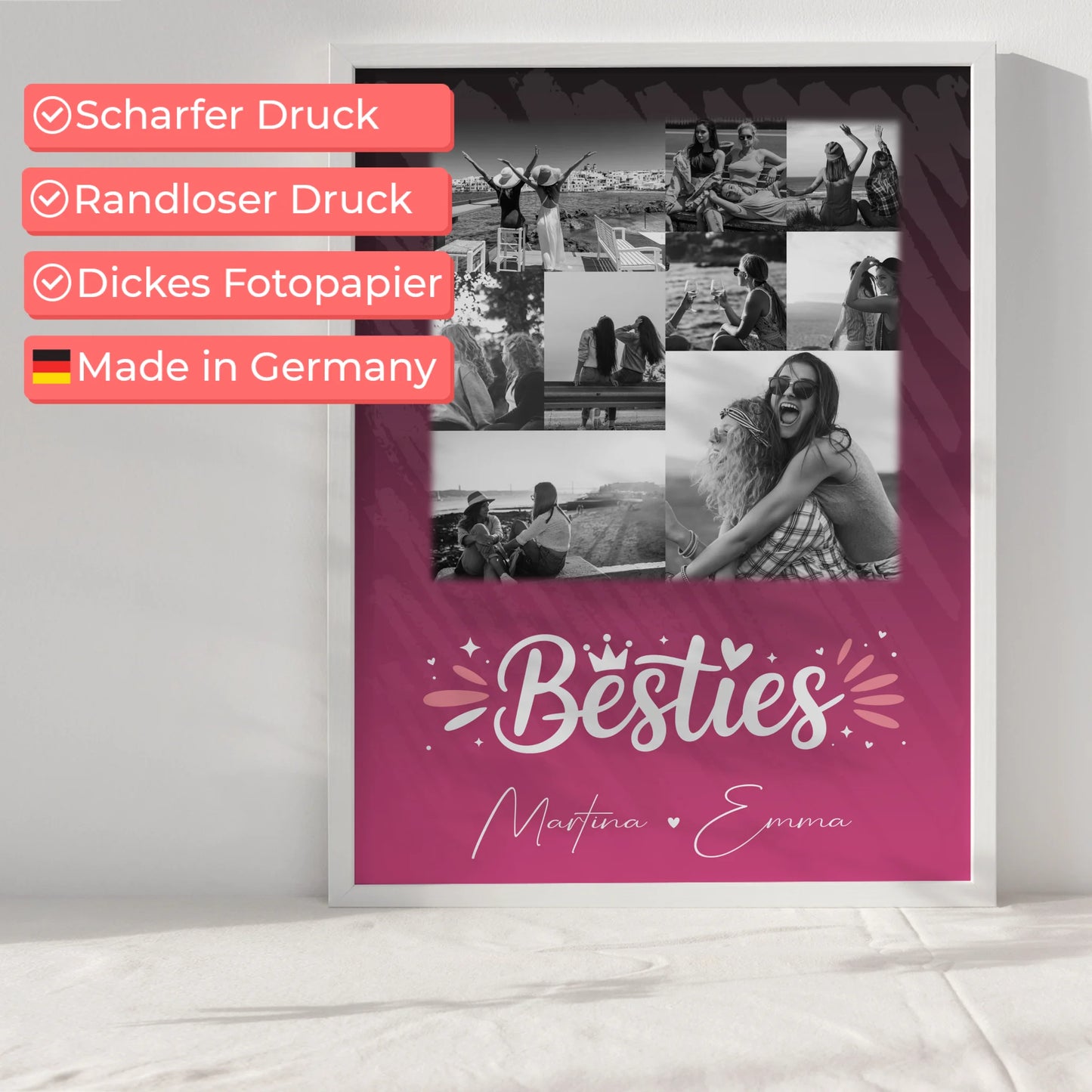 Geschenk beste Freundin mit 9 Fotos Du komisch Ich komisch Geht Schief