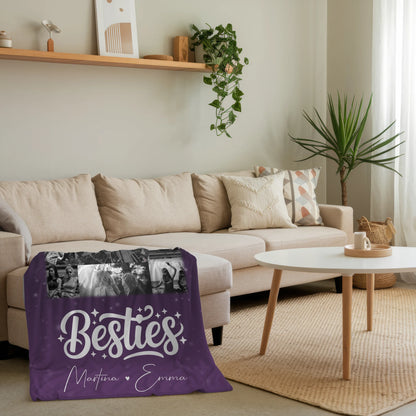 Personalisierte Decke Mit Namen 10 Fotos und Karte in der Mitte Du komisch Ich komisch Geht Schief 4