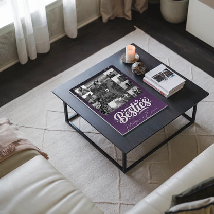 Personalisiertes Fotoboard Beste Freundin mit 10 Fotos und Karte in der Mitte 3