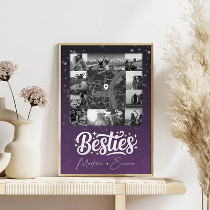 Freundinnen Bild Personalisiert Du komisch Ich komisch 10 Fotos Karte