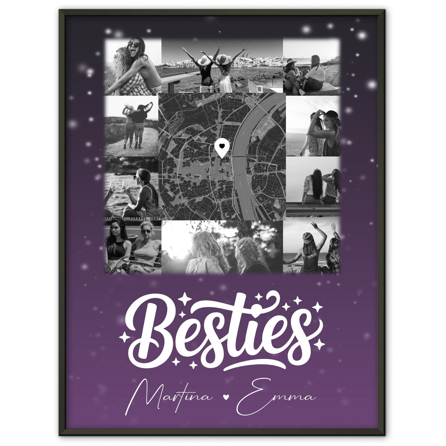 Freundinnen Bild Personalisiert Du komisch Ich komisch 10 Fotos Karte