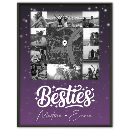 Freundinnen Bild Personalisiert Du komisch Ich komisch 10 Fotos Karte