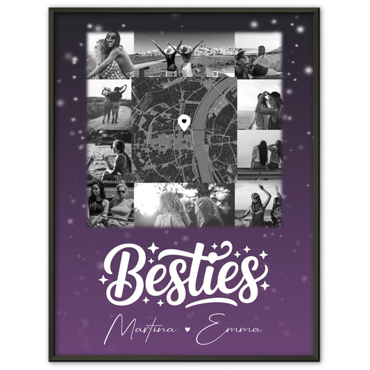 Freundinnen Bild Personalisiert Du komisch Ich komisch 10 Fotos Karte