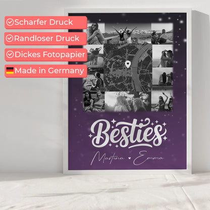 Freundinnen Bild Personalisiert Du komisch Ich komisch 10 Fotos Karte