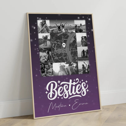 Freundinnen Bild Personalisiert Du komisch Ich komisch 10 Fotos Karte