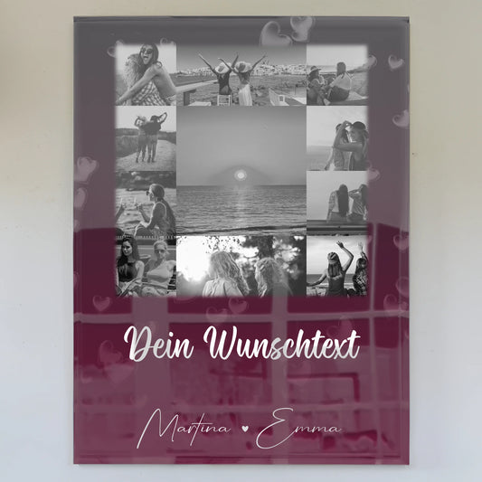 Beste Freundin Geschenk mit 11 Fotos Wunschtext Buusenfreundin Personalisiertes Poster Leinwand Tasse