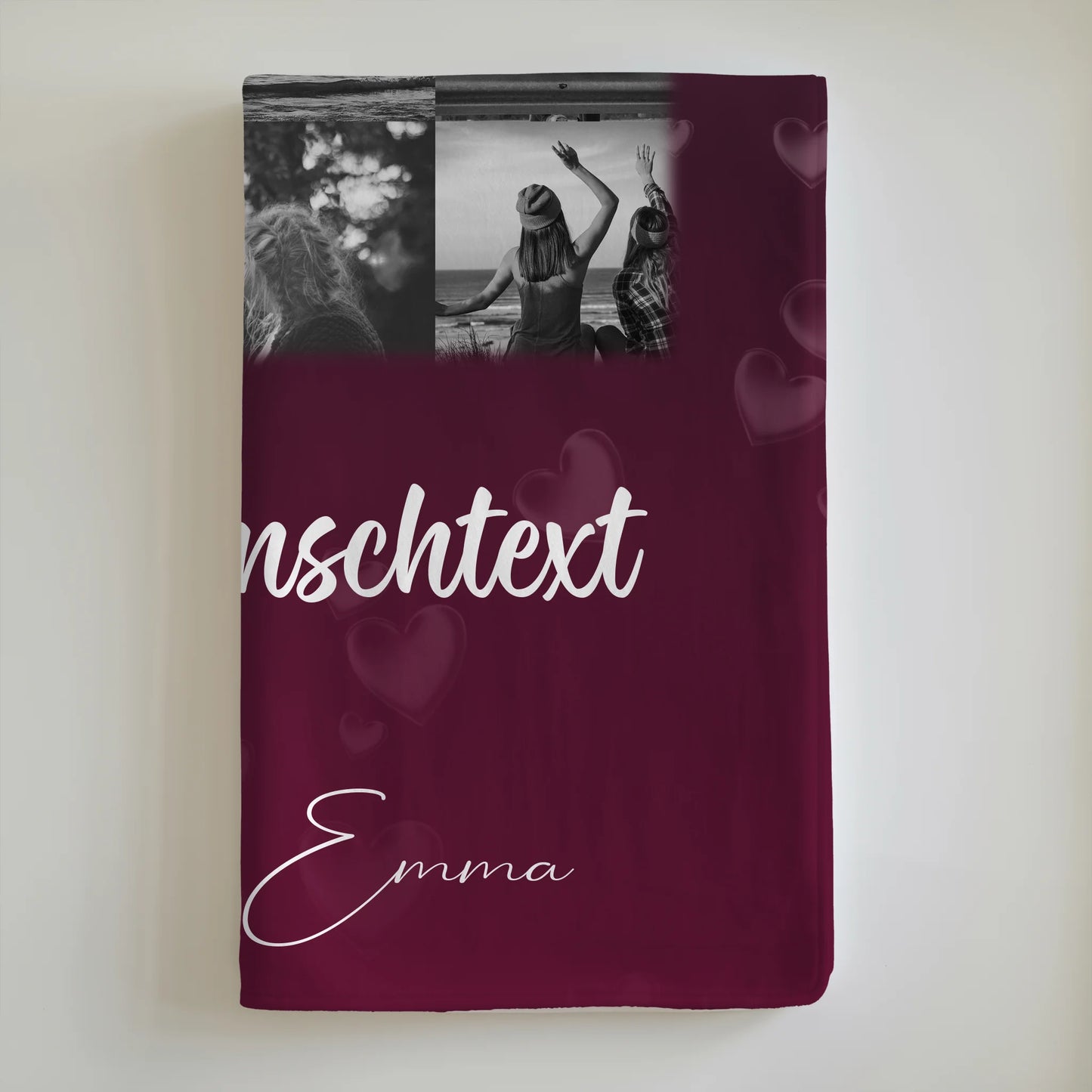 Personalisierte Decke Freundin mit 11 Fotos Wunschtext Buusenfreundin Geschenkidee 6