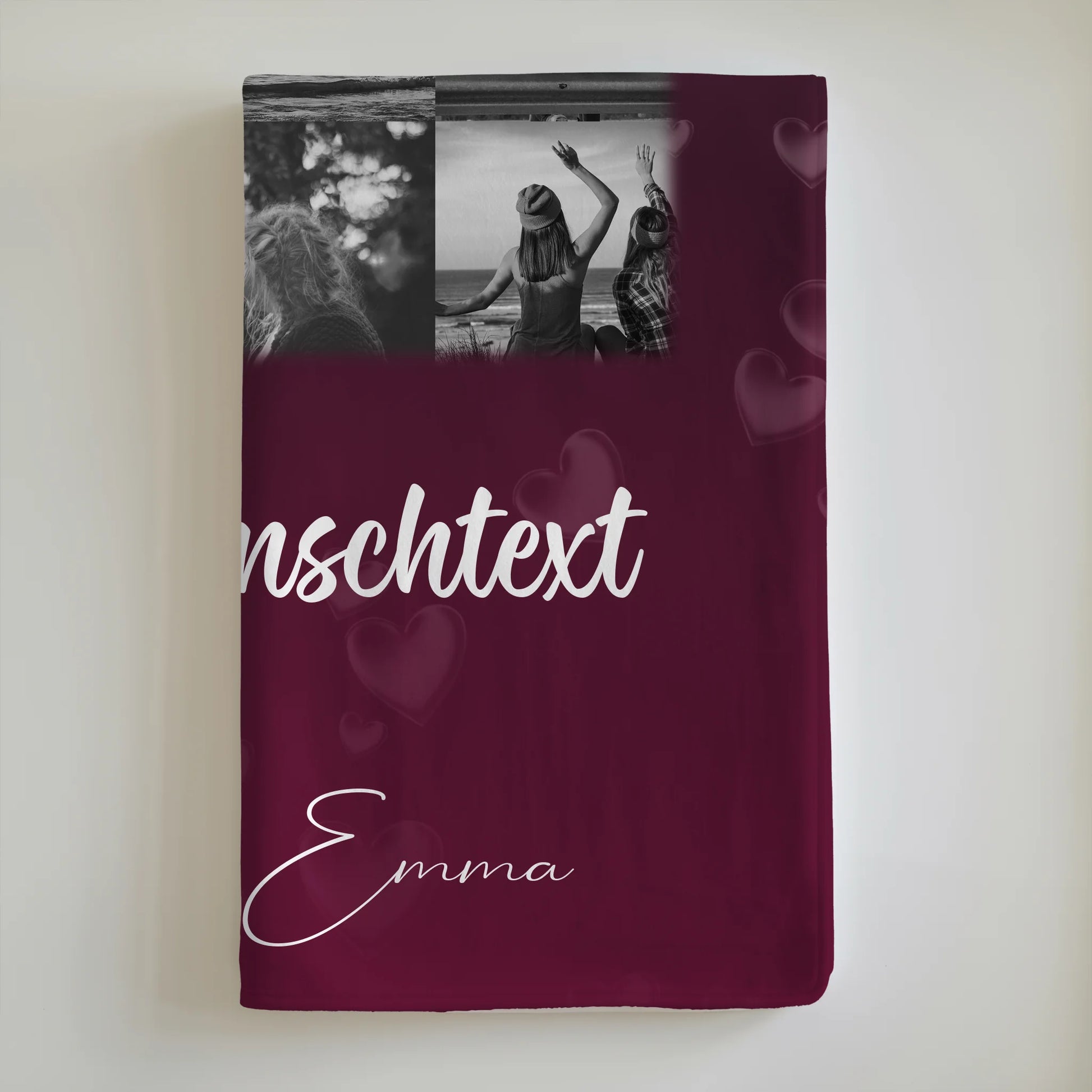 Personalisierte Decke Freundin mit 11 Fotos Wunschtext Buusenfreundin Geschenkidee 6