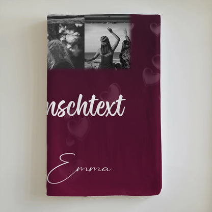 Personalisierte Decke Freundin mit 11 Fotos Wunschtext Buusenfreundin Geschenkidee 6