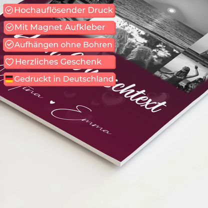 Beste Freundin Geschenk mit 11 Fotos Wunschtext Personalisiertes Poster Leinwand Buusenfreundin 4