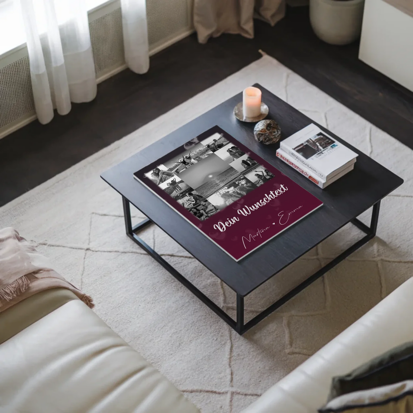 Beste Freundin Geschenk mit 11 Fotos Wunschtext Personalisiertes Poster Leinwand Buusenfreundin