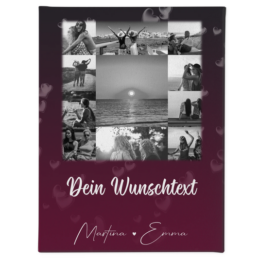 Leinwand Beste Freundin Bild Gestalten mit 11 Fotos Wunschtext Buusenfreundin personalisiertes Geschenk 1