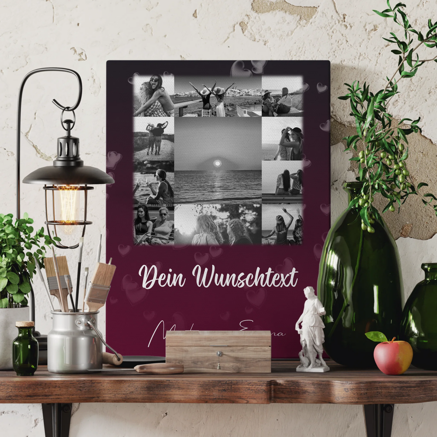 Leinwand Beste Freundin Bild Gestalten mit 11 Fotos Wunschtext Buusenfreundin personalisiertes Geschenk 3