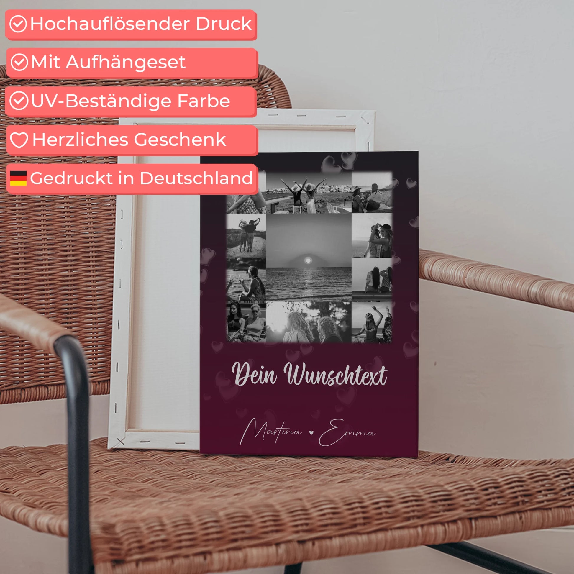 Leinwand Beste Freundin Bild Gestalten mit 11 Fotos Wunschtext Buusenfreundin personalisiertes Geschenk 5