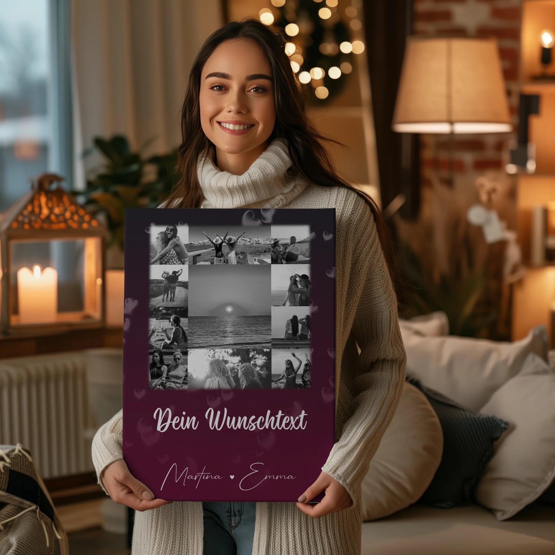Leinwand Beste Freundin Bild Gestalten mit 11 Fotos Wunschtext Buusenfreundin personalisiertes Geschenk 2