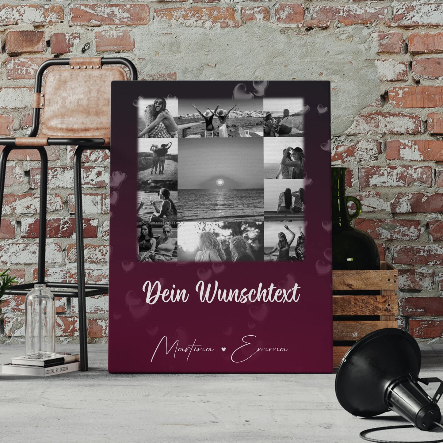 Leinwand Beste Freundin Bild Gestalten mit 11 Fotos Wunschtext Buusenfreundin personalisiertes Geschenk 4