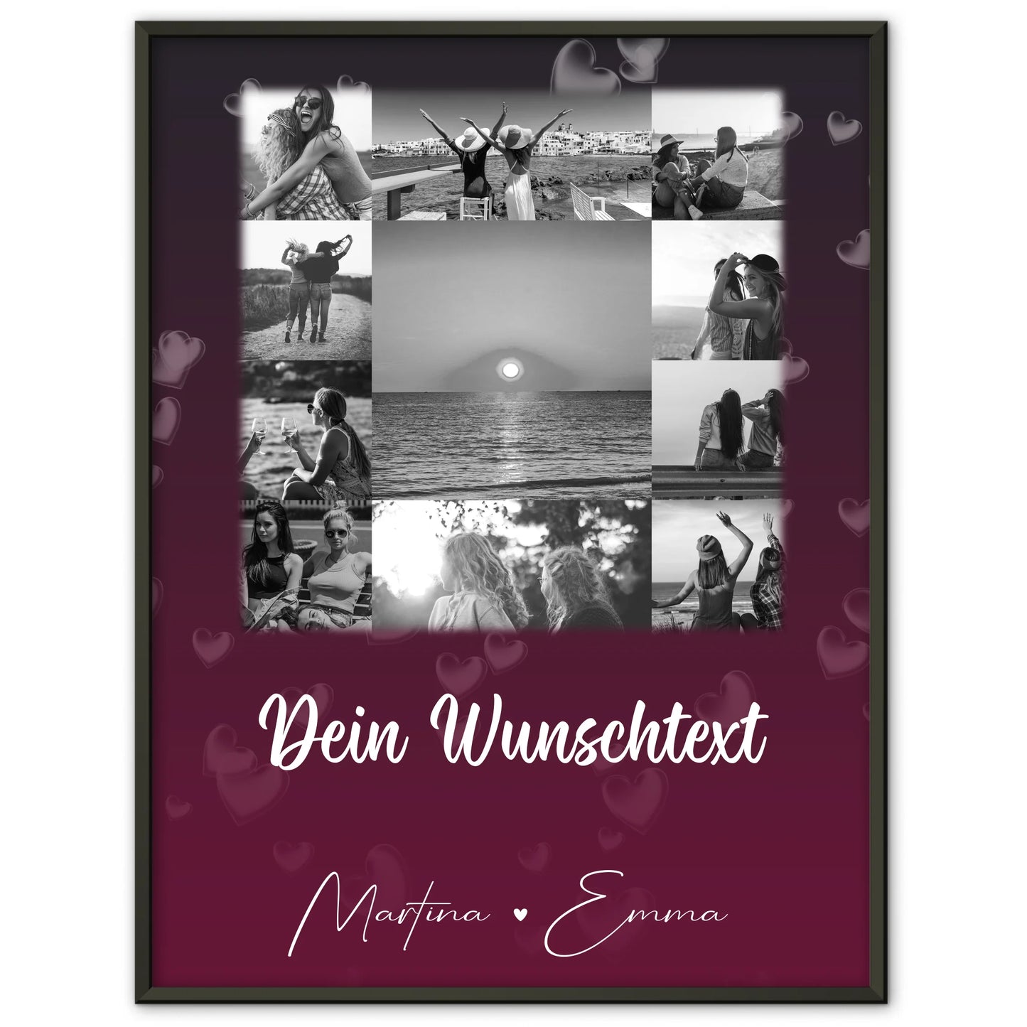 Poster beste Freundinnen mit 11 Fotos und Wunschtext für die Buusenfreundin