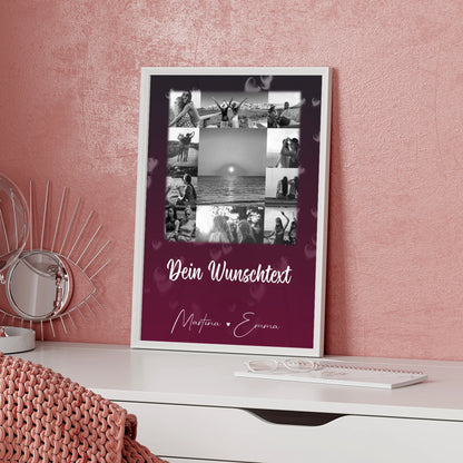 Poster beste Freundinnen mit 11 Fotos und Wunschtext für die Buusenfreundin