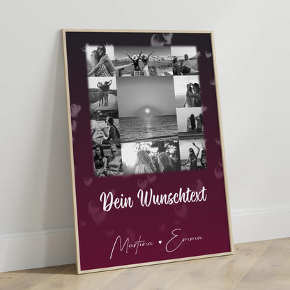 Poster beste Freundinnen mit 11 Fotos und Wunschtext für die Buusenfreundin