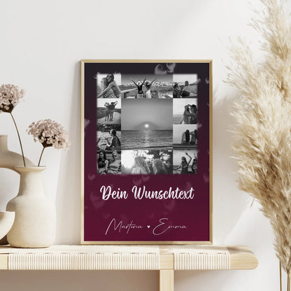 Poster beste Freundinnen mit 11 Fotos und Wunschtext für die Buusenfreundin