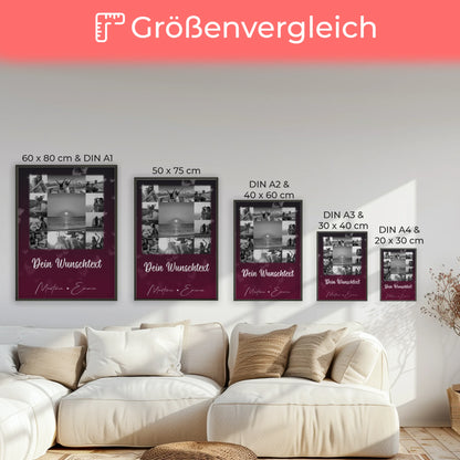 Poster beste Freundinnen mit 11 Fotos und Wunschtext für die Buusenfreundin