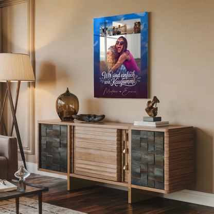 Personalisiertes Freundinnen Bild mit 4 Fotos Buusenfreundin Geschenk für Freundinnen