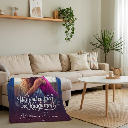 Personalisierte Decke für beste Freundin mit 4 Fotos und Buusenfreundin Geschenkidee 4