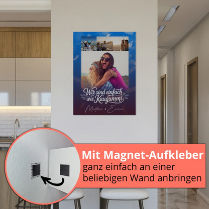 Beste Freundin Fotoboard 4 Fotos personalisiert Geschenk für Busenfreundin individuell gestalten
