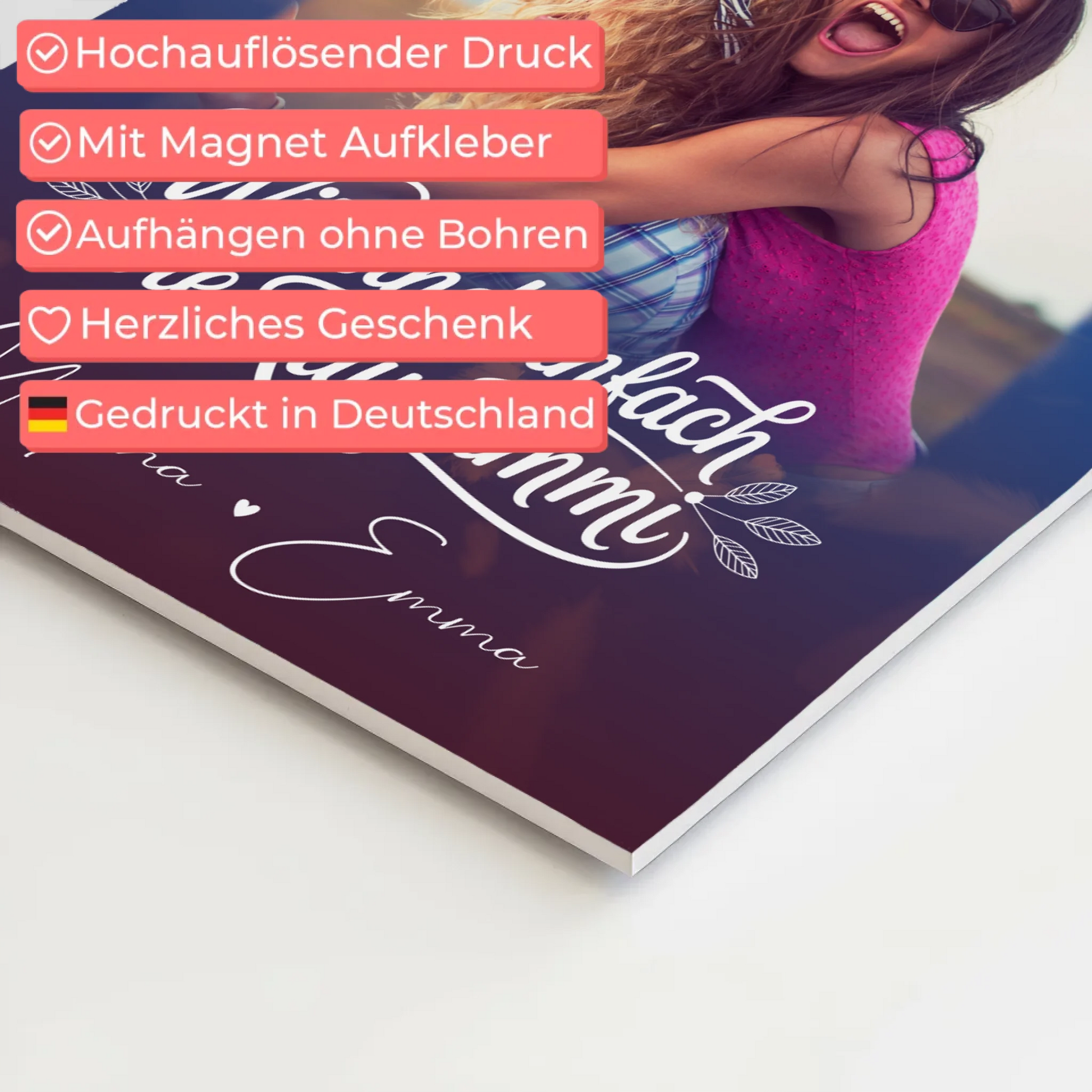 Beste Freundin Fotoboard 4 Fotos personalisiert Geschenk für Busenfreundin individuell gestalten 10