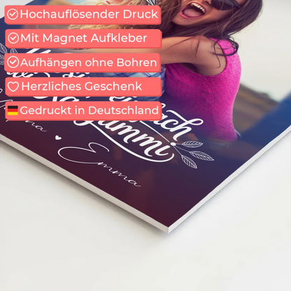 Beste Freundin Fotoboard 4 Fotos personalisiert Geschenk für Busenfreundin individuell gestalten