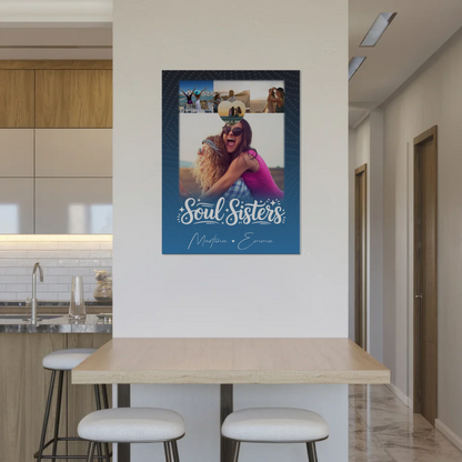 Freundinnen Bild Personalisiert mit 4 Fotos und Kleinem Herz für Läster Schwester 8