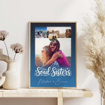 Poster Beste Freundin Selbst Gestalten Läster Schwester 4 Fotos und 1 Herz Foto