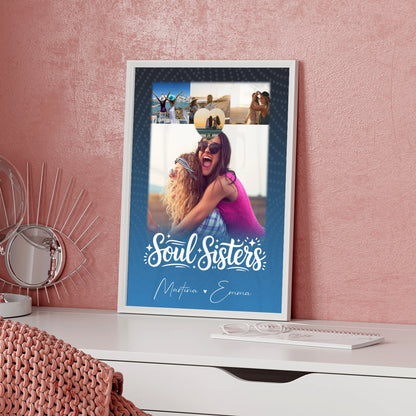 Poster Beste Freundin Selbst Gestalten Läster Schwester 4 Fotos und 1 Herz Foto