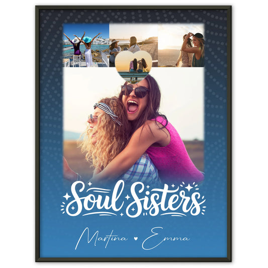 Poster Beste Freundin Selbst Gestalten Läster Schwester 4 Fotos und 1 Herz Foto