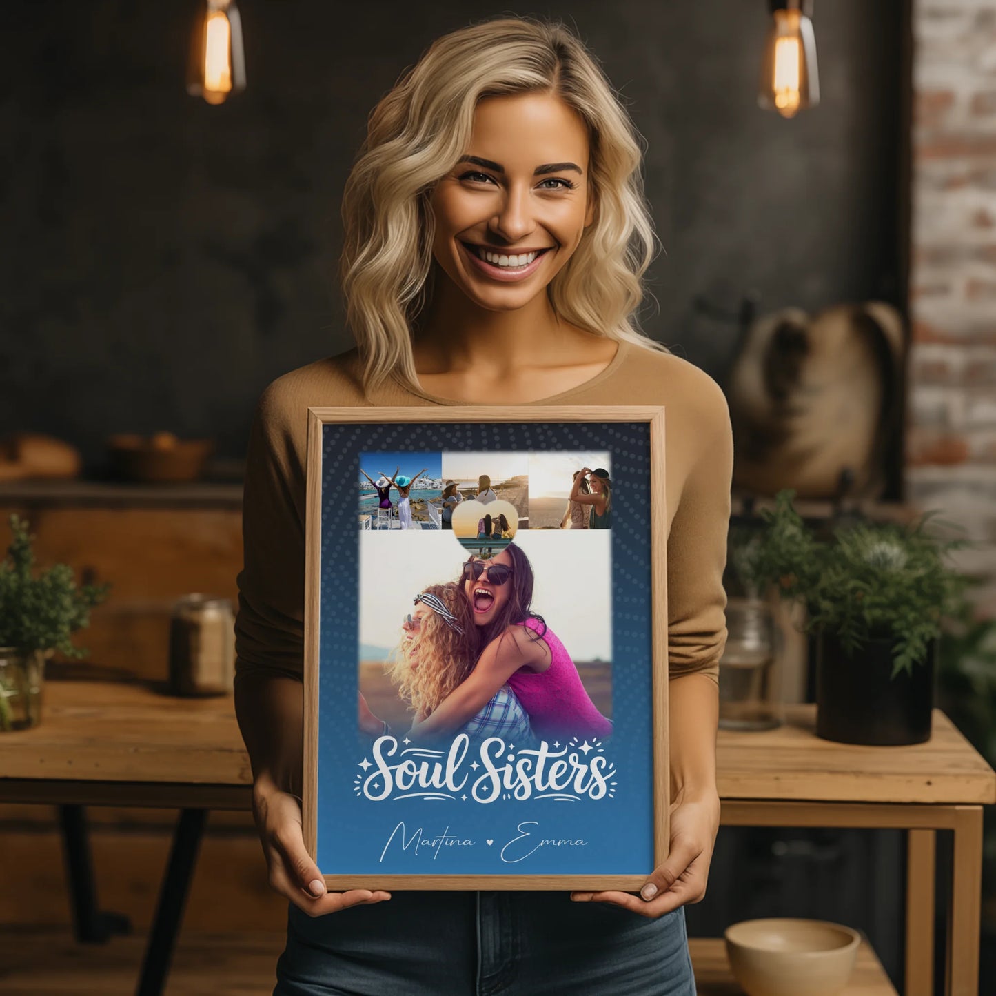 Poster Beste Freundin Selbst Gestalten Läster Schwester 4 Fotos und 1 Herz Foto